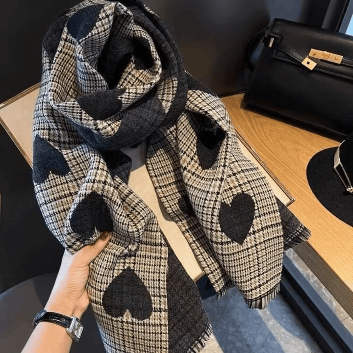 Reversible Plaid Scarf with Tassels – Lightweight Cozy Winter Accessory – Soft Fabric Blend 6