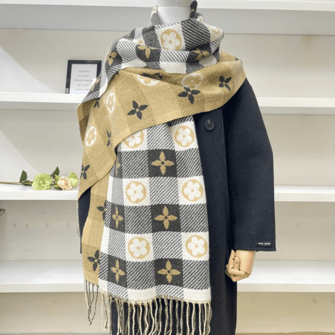 Reversible Plaid Scarf with Tassels – Lightweight Cozy Winter Accessory – Soft Fabric Blend 8