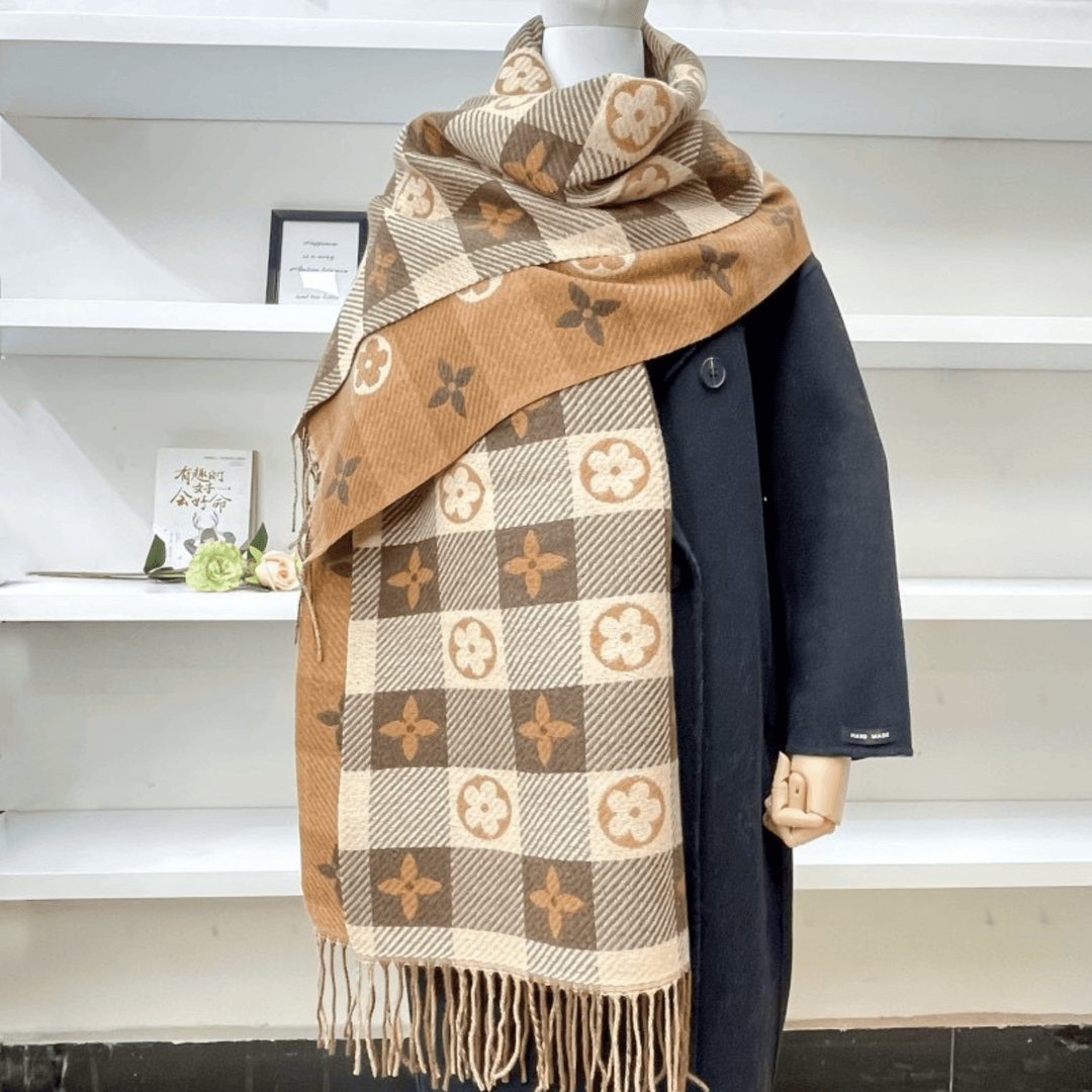 Reversible Plaid Scarf with Tassels – Lightweight Cozy Winter Accessory – Soft Fabric Blend 9