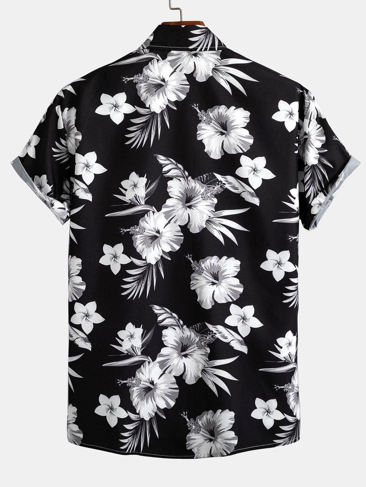 Tropical Floral Print Shirt and Swim Shorts Set – Quick Dry Polyester – Unique Pattern Design 5