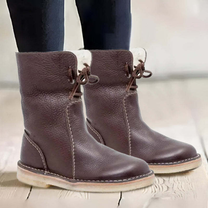 Waterproof Winter Boots Women with Fur-Lined Interior – Cozy Slip-On Design for Cold Weather 6