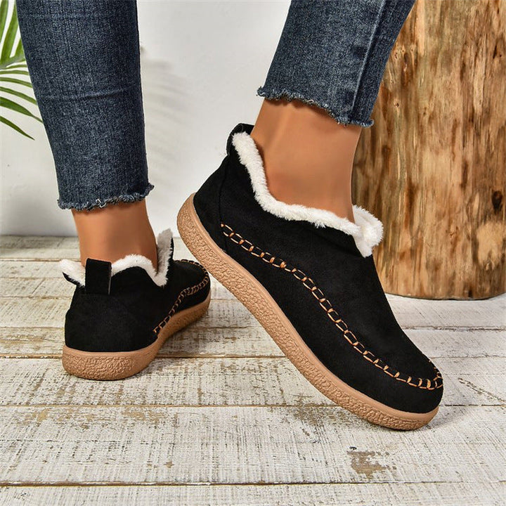 Women's Boots Slip-On Design with Textured Sole – Ankle-High Casual Footwear for Everyday Wear 0