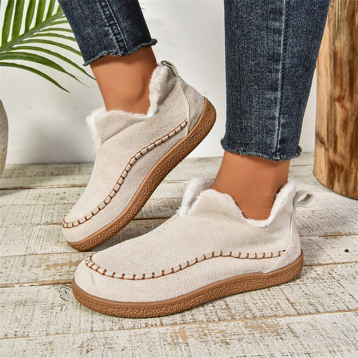 Women's Boots Slip-On Design with Textured Sole – Ankle-High Casual Footwear for Everyday Wear 1