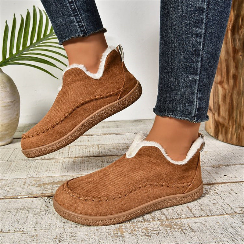 Women's Boots Slip-On Design with Textured Sole – Ankle-High Casual Footwear for Everyday Wear 2