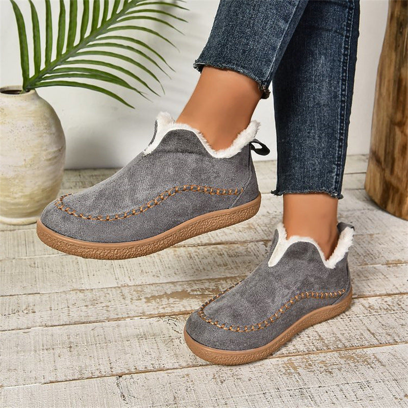 Women's Boots Slip-On Design with Textured Sole – Ankle-High Casual Footwear for Everyday Wear 3