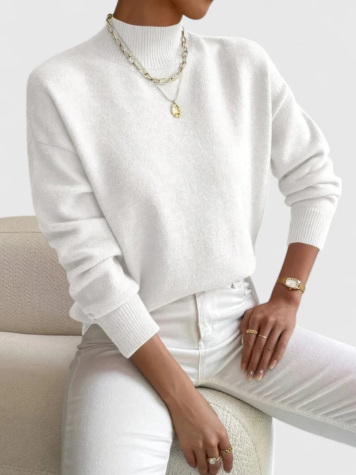 Women's Cashmere Turtleneck Sweater, Cozy Knit Design, Elegant Black Color for Timeless Style 0