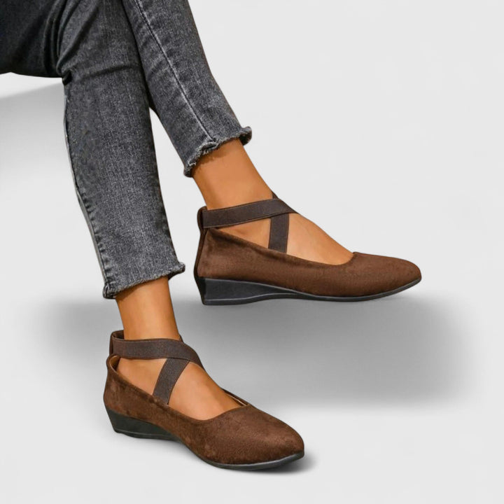 Women's Flats with Cross Straps for Comfort – Minimalist Black Flat Shoes for Women 2