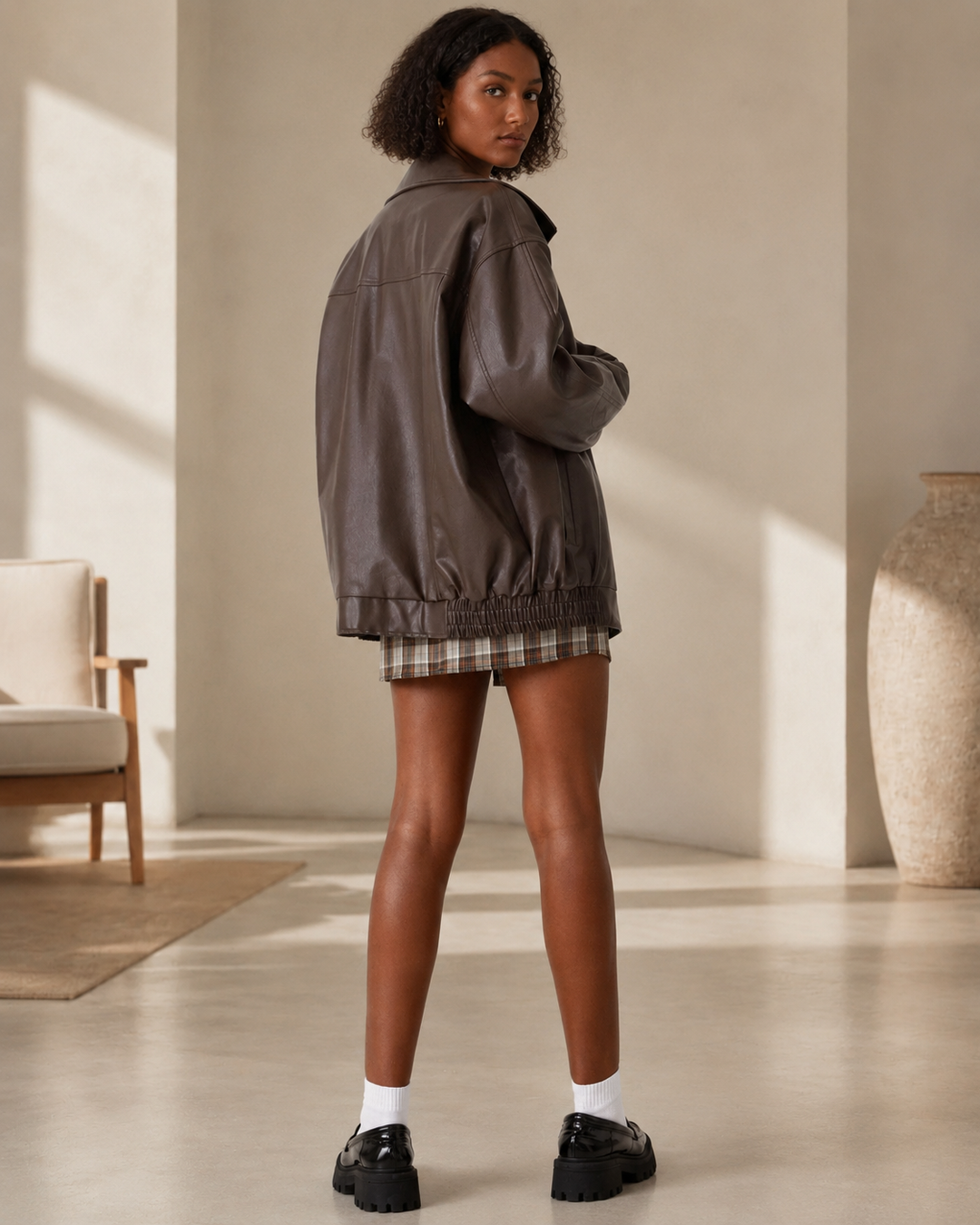 Women's Jacket Oversized Fit in Leather Look – Casual Style for Everyday Wear 3