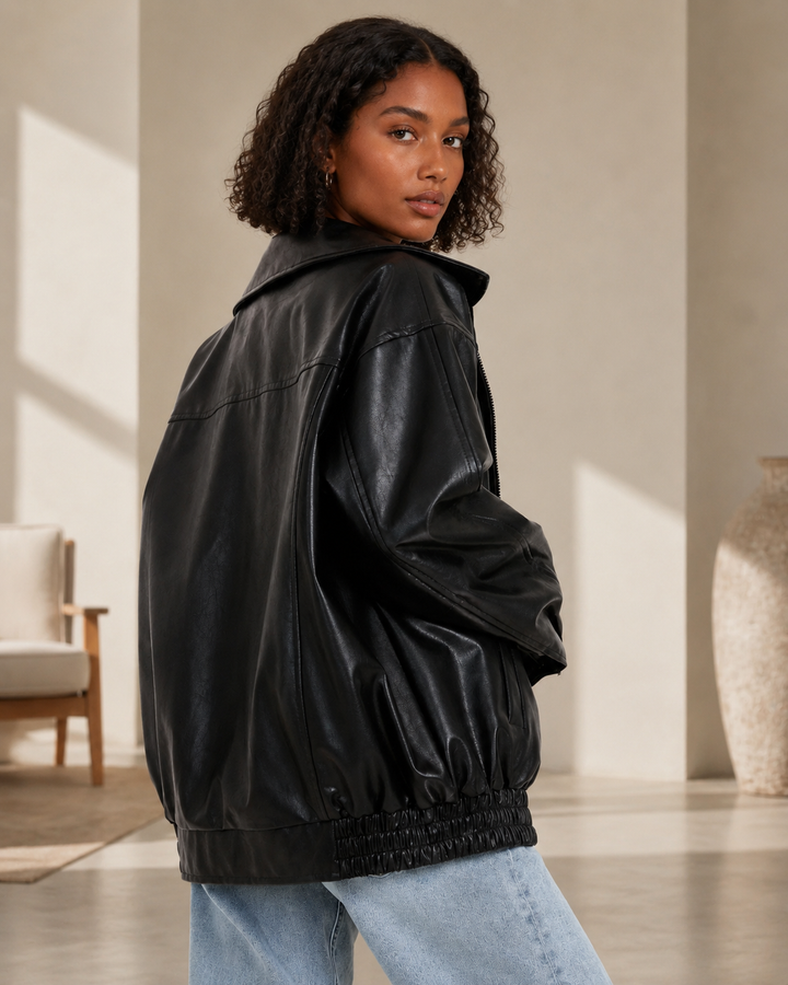 Women's Jacket Oversized Fit in Leather Look – Casual Style for Everyday Wear 7
