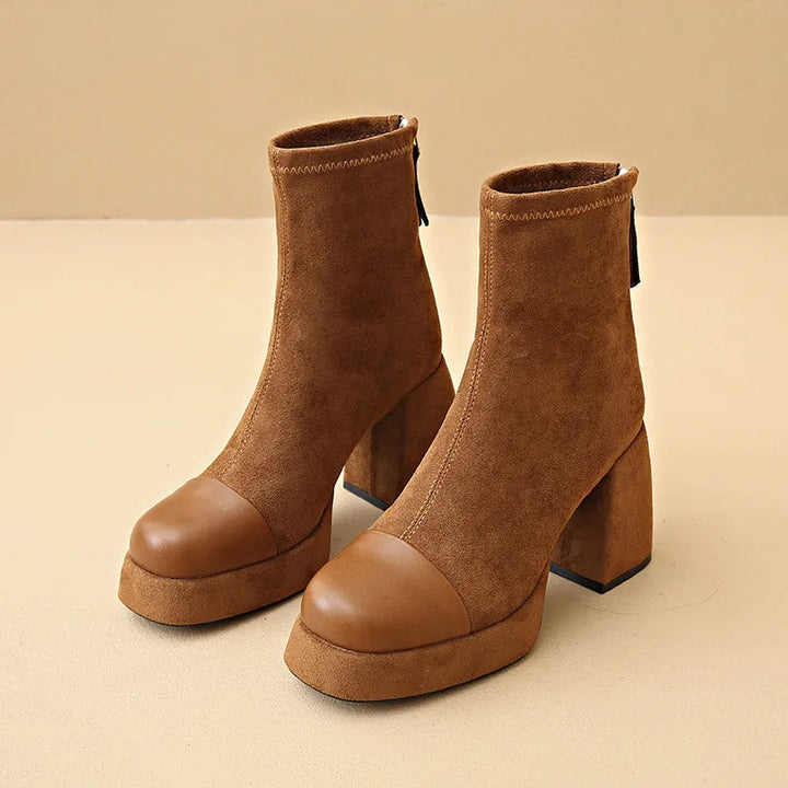 Women's Knee High Boots with Supportive Sole and Sculpted Design – Black Fashion Boots 6