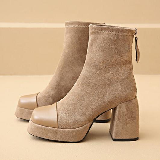 Women's Knee High Boots with Supportive Sole and Sculpted Design – Black Fashion Boots 7