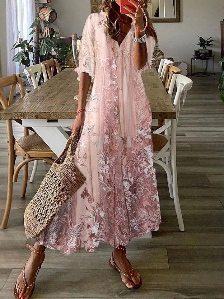 Women's Lace Midi Dress featuring a tailored silhouette, perfect for cocktail and formal events, showcasing elegance and sophistication in evening wear. 1