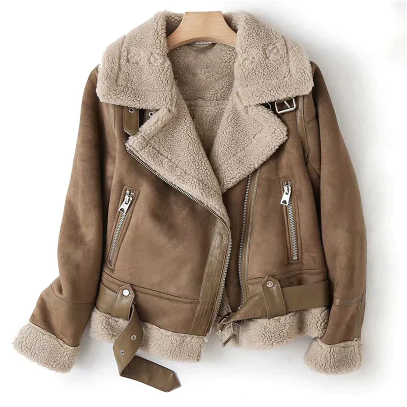 Women's Leather Jacket with Sherpa Lining for Winter Warmth – Classic Style and Durable Comfort 1