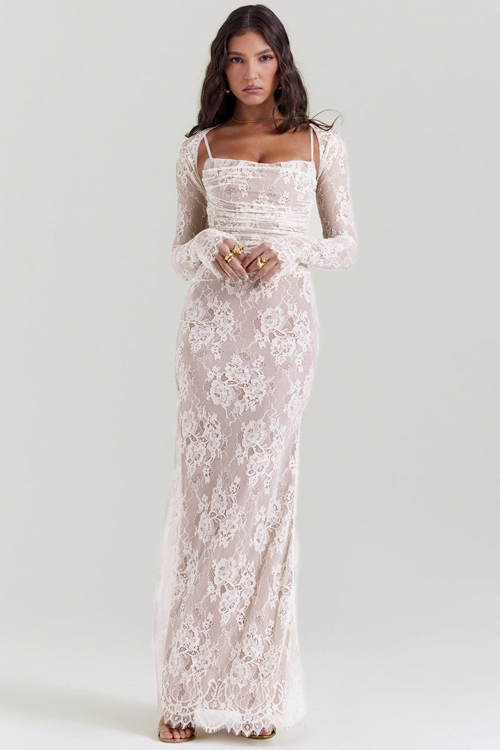 Women's Maxi Dress with Flowing Fabric and Long Sleeves – Elegant Formal Dress for Any Occasion 9