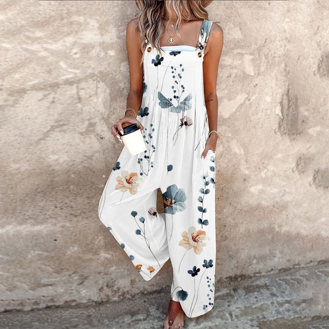 Women's Overalls with Adjustable Straps + Loose Fit Wide Legs + Lightweight Fabric + Casual Everyday Style 1