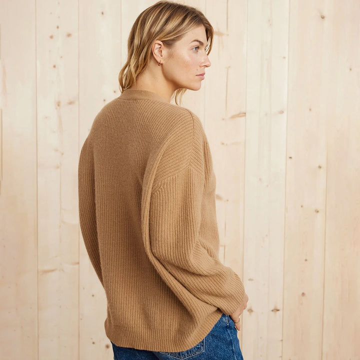 Women's Oversized Cashmere Cardigan with Open Front Design – Luxurious Layering Piece 2