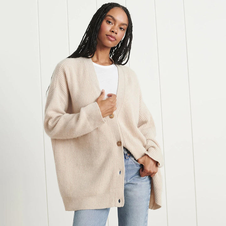 Women's Oversized Cashmere Cardigan with Open Front Design – Luxurious Layering Piece 6