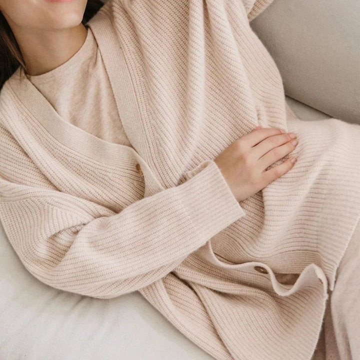 Women's Oversized Cashmere Cardigan with Open Front Design – Luxurious Layering Piece 7