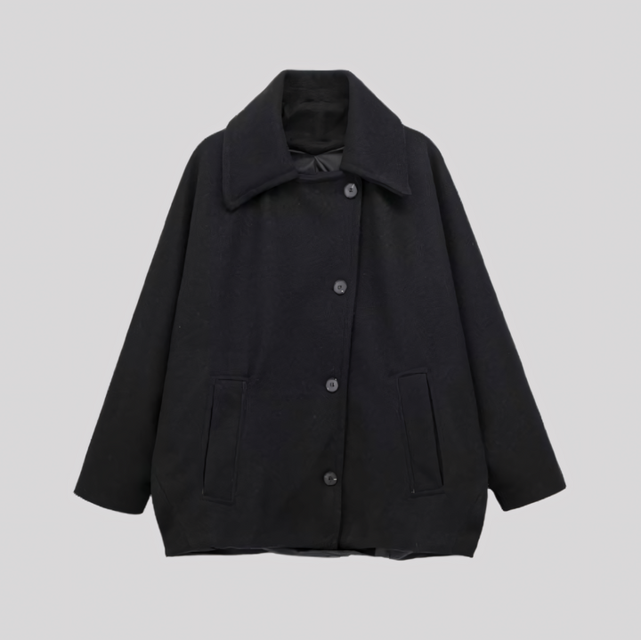 Women's Oversized Coat with Wide Collar