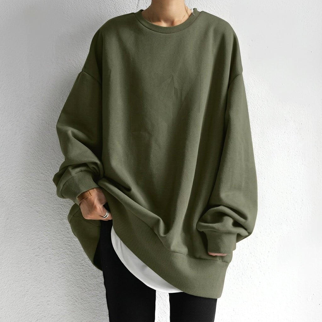 Women's Oversized Sweater Tunic with Long Sleeves – Cozy Drop Shoulder Design for Casual Comfort 2