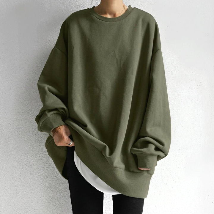 Women's Oversized Sweater Tunic with Long Sleeves – Cozy Drop Shoulder Design for Casual Comfort 2