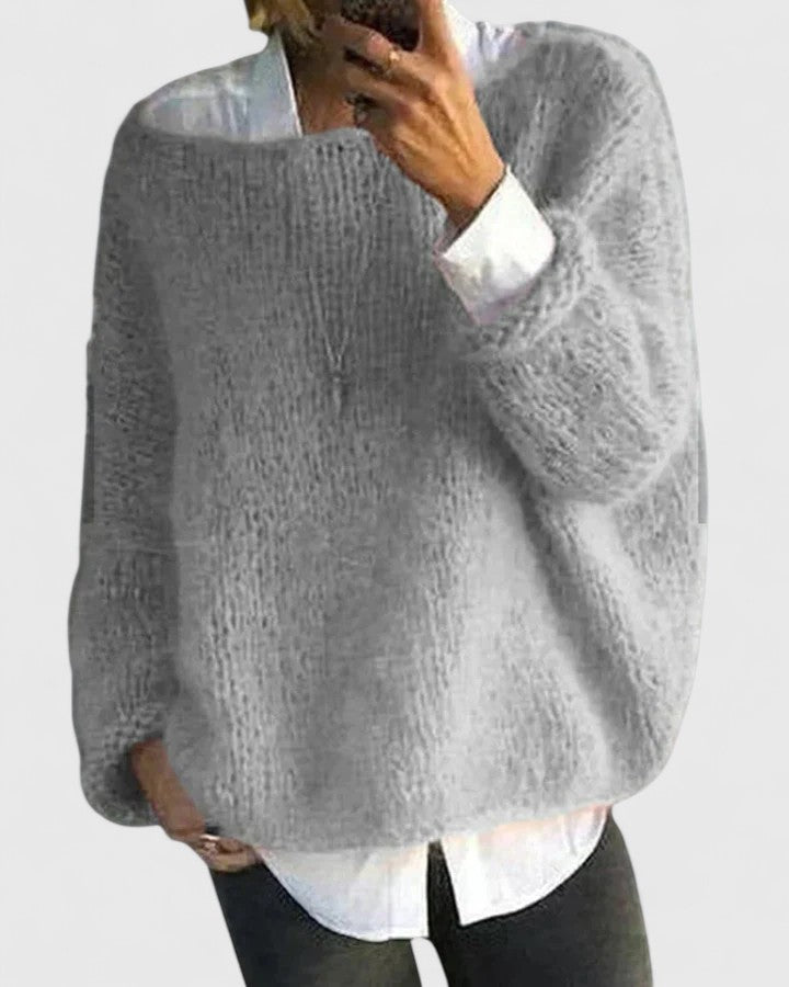 Women's Oversized Sweater in Soft Fabric for Cozy Comfort – Relaxed Fit Casual Style – Available in Pink 1