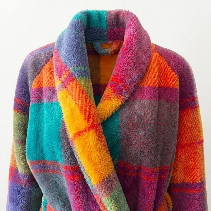 Women's Oversized Wool Coat with Classic Plaid Design – Long Winter Coat for Stylish Warmth 3