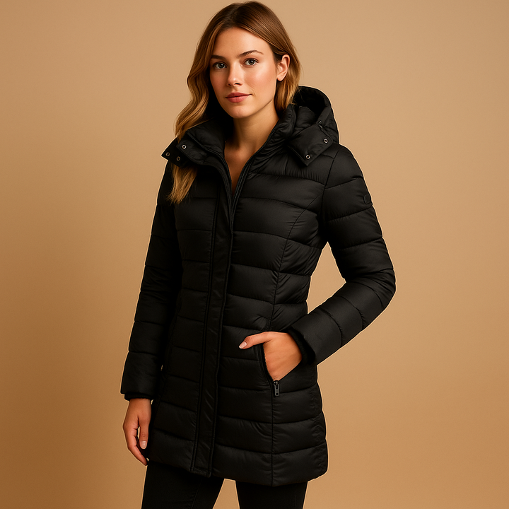 Women's Puffer Jacket with Down Insulation and Quilted Design – Lightweight Casual Winter Coat 0