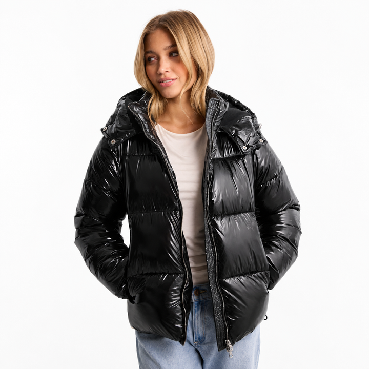 Women's Quilted Jacket with Removable Hood and Water-Repellent Fabric – Modern Design for Winter Coats Women 0