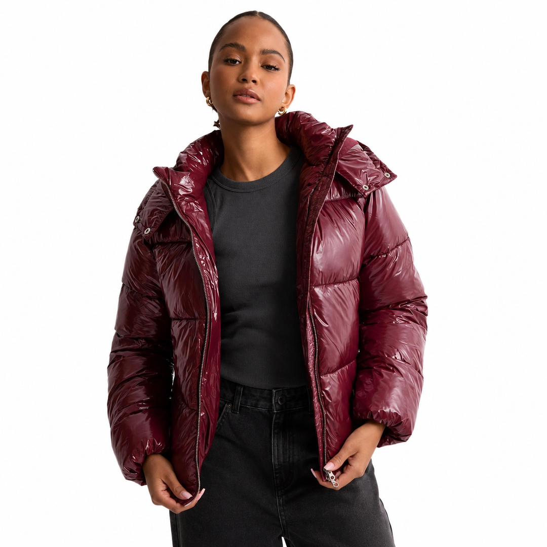 Women's Quilted Jacket with Removable Hood and Water-Repellent Fabric – Modern Design for Winter Coats Women 1
