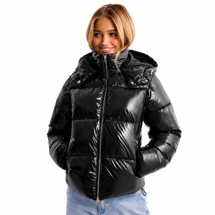 Women's Quilted Jacket with Removable Hood and Water-Repellent Fabric – Modern Design for Winter Coats Women 4