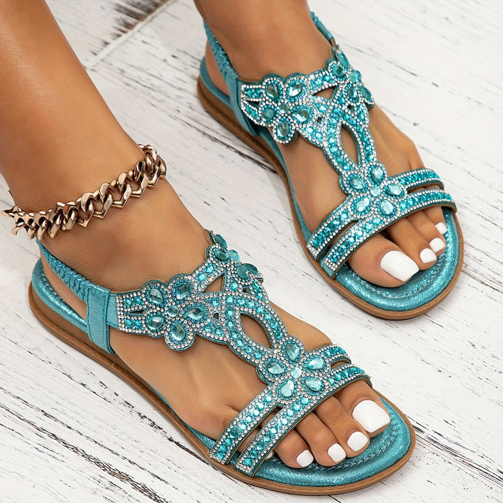 Women's boho sandals featuring a cushioned sole and textured outsole, designed for casual comfort in earthy tones, perfect for summer outings. 2