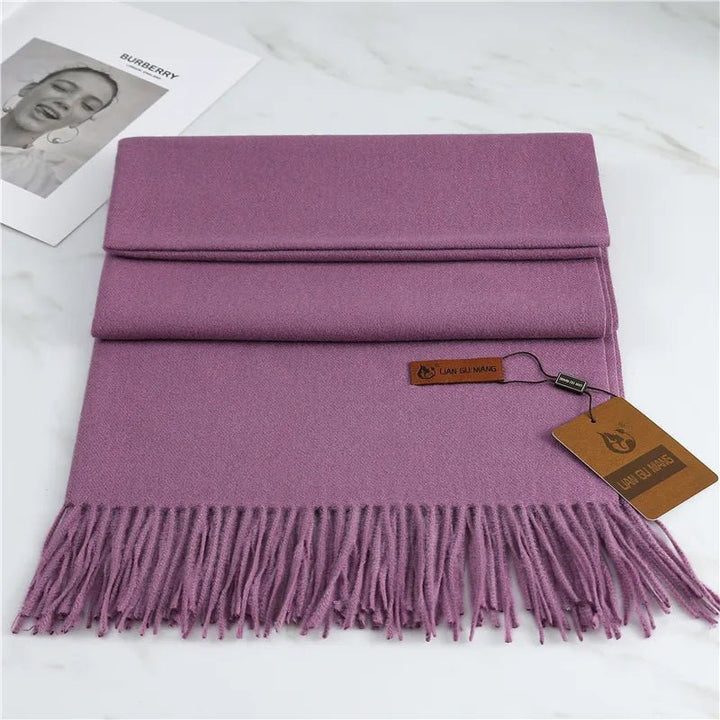Women's Scarf with Tassels – Warm Cashmere Wrap in 10 Colors – Cozy Winter Accessory 190x68cm 4