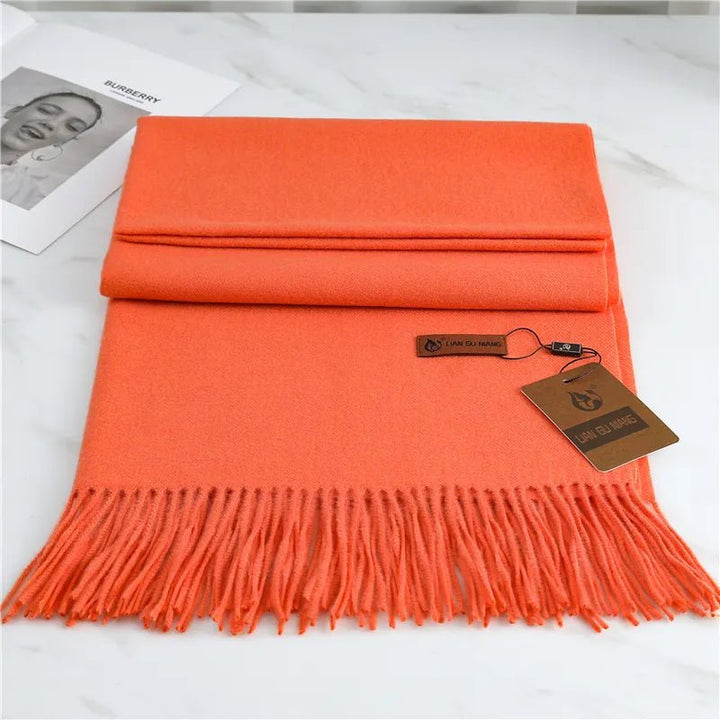 Women's Scarf with Tassels – Warm Cashmere Wrap in 10 Colors – Cozy Winter Accessory 190x68cm 5