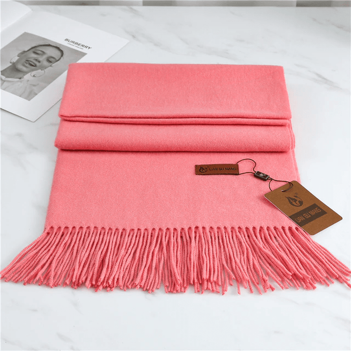 Women's Scarf with Tassels – Warm Cashmere Wrap in 10 Colors – Cozy Winter Accessory 190x68cm 6