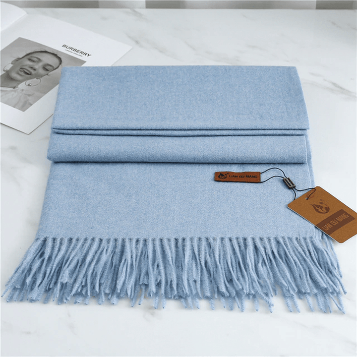 Women's Scarf with Tassels – Warm Cashmere Wrap in 10 Colors – Cozy Winter Accessory 190x68cm 7