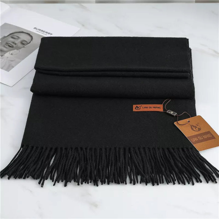 Women's Scarf with Tassels – Warm Cashmere Wrap in 10 Colors – Cozy Winter Accessory 190x68cm 9