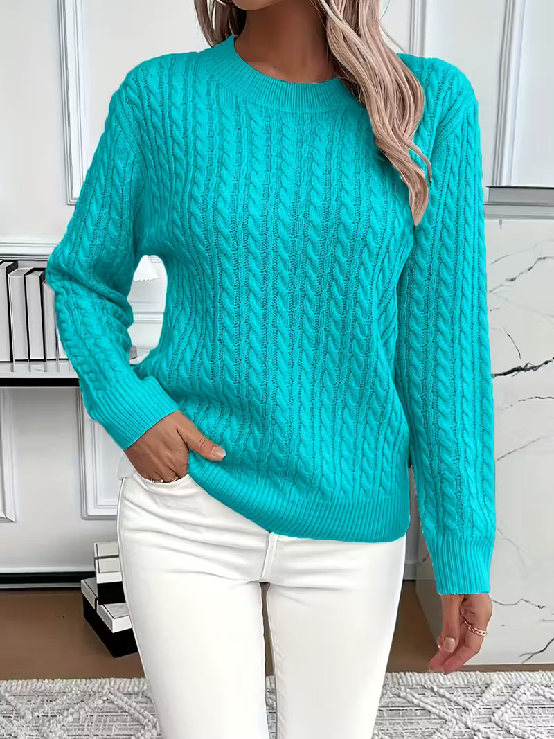 Women's Sweater for Cozy Everyday Wear – Minimalist Lightweight Design in Green 6