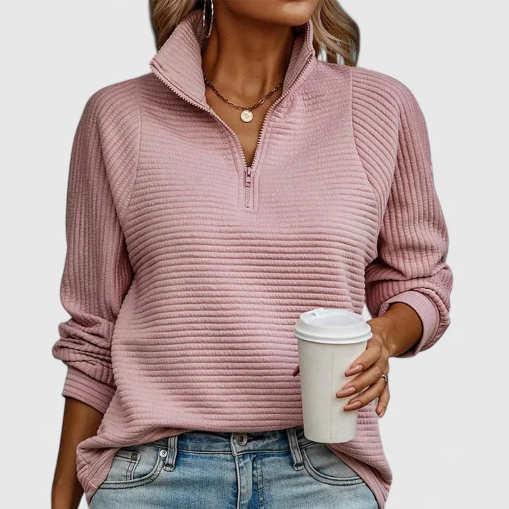 Women's Sweater with Flattering Fit and Soft Comfort – Elegant Timeless Design in Pink 0