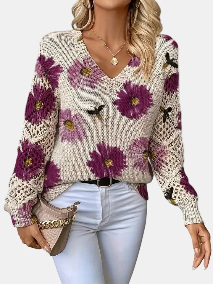 Women's Sweater with Modern Silhouette – Cozy All-Season Layering Essential in Blue 1