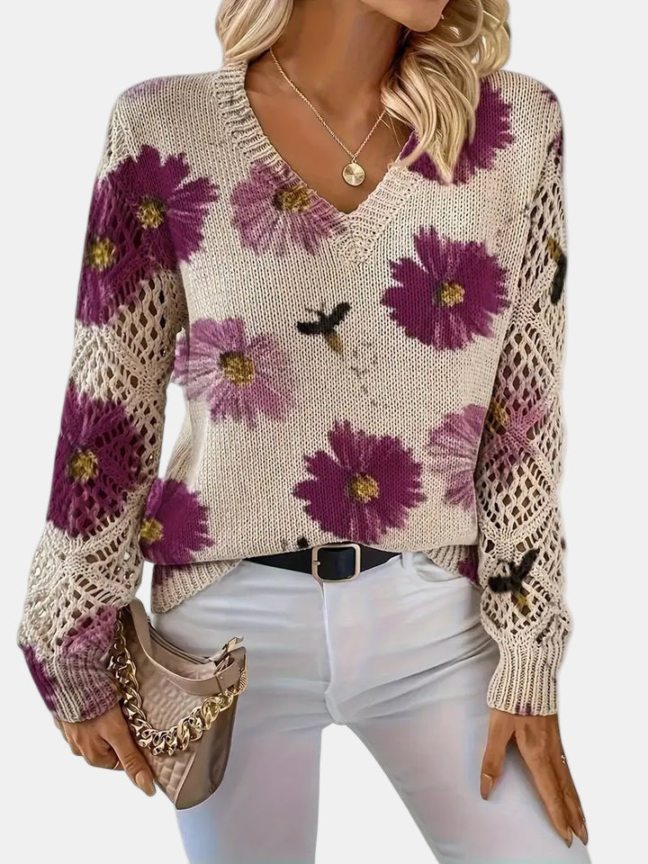 Women's Sweater with Modern Silhouette – Cozy All-Season Layering Essential in Blue 3