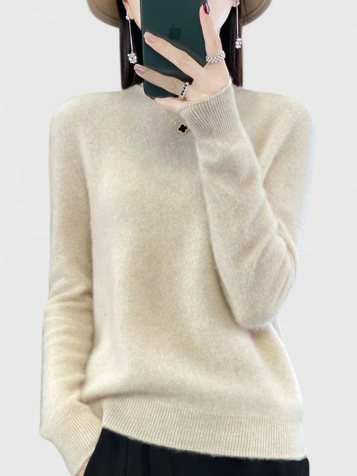 Women's Sweater with Relaxed Fit and Soft Warm Material – Versatile Turquoise Cozy Essential 11