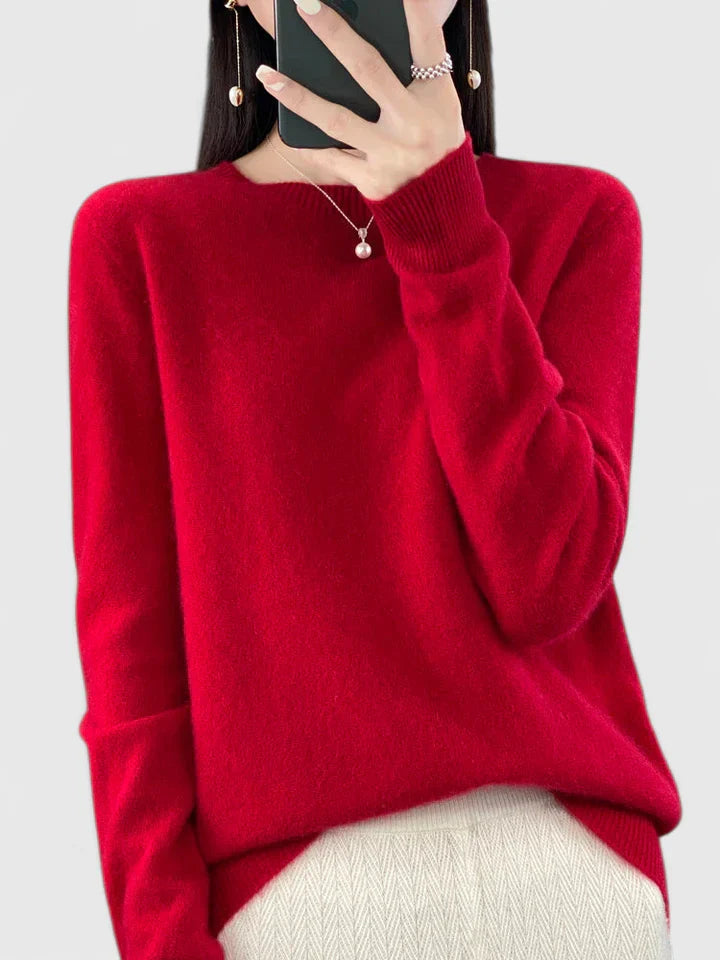 Women's Sweater with Relaxed Fit and Soft Warm Material – Versatile Turquoise Cozy Essential 12