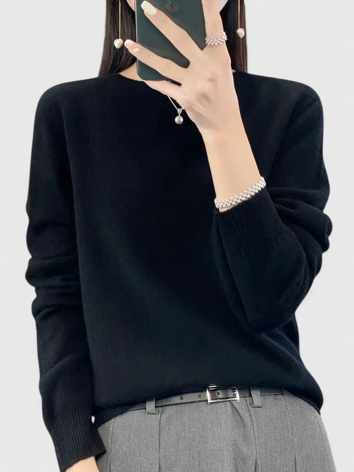 Women's Sweater with Relaxed Fit and Soft Warm Material – Versatile Turquoise Cozy Essential 13