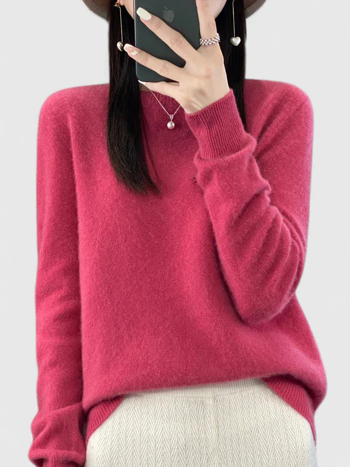 Women's Sweater with Relaxed Fit and Soft Warm Material – Versatile Turquoise Cozy Essential 14