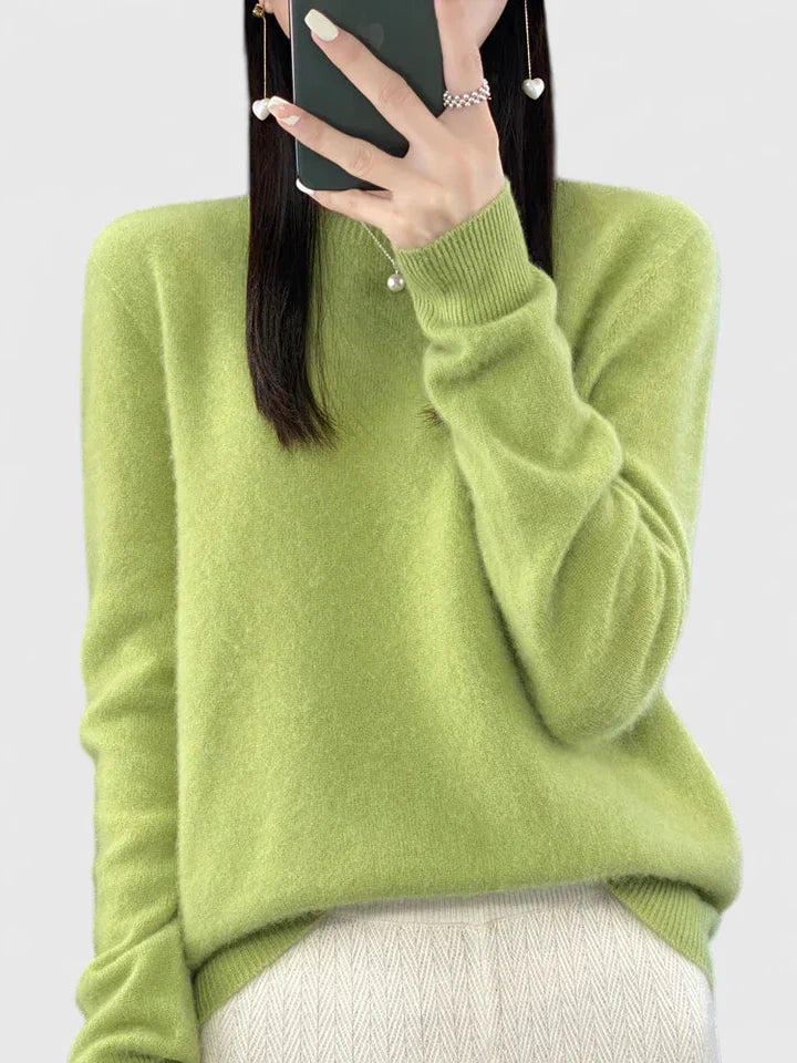 Women's Sweater with Relaxed Fit and Soft Warm Material – Versatile Turquoise Cozy Essential 15