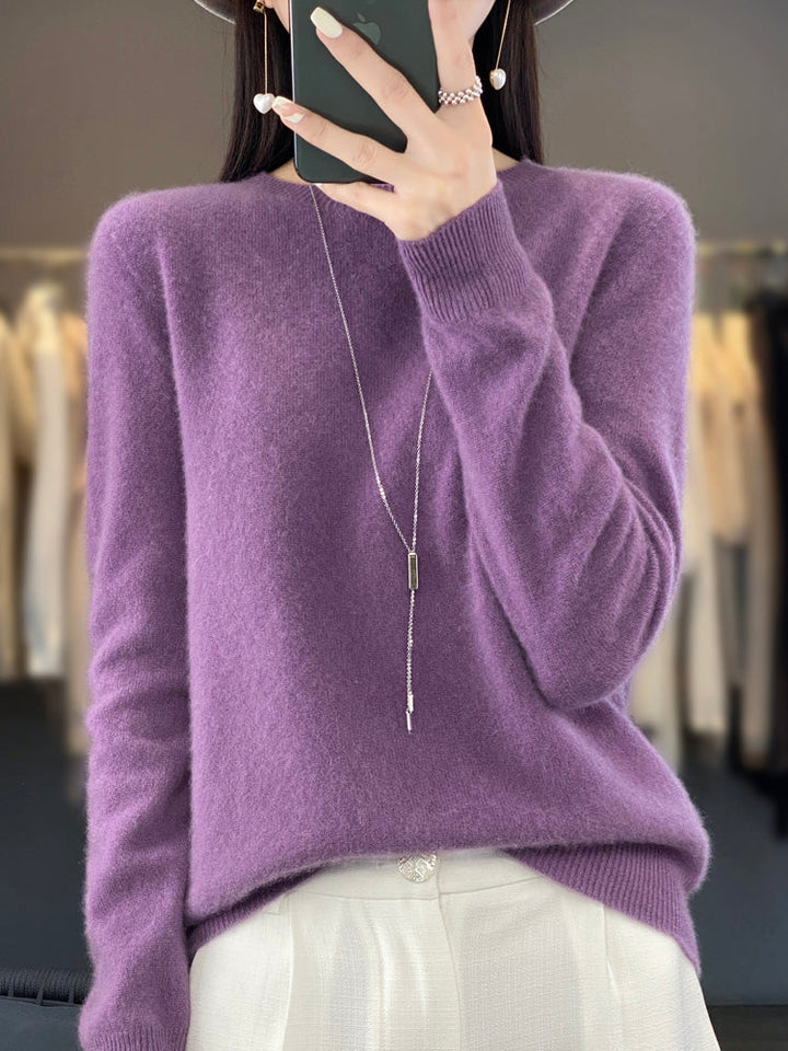 Women's Sweater with Relaxed Fit and Soft Warm Material – Versatile Turquoise Cozy Essential 3