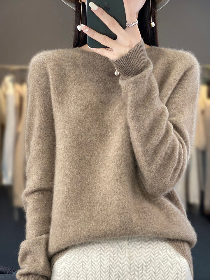 Women's Sweater with Relaxed Fit and Soft Warm Material – Versatile Turquoise Cozy Essential 6