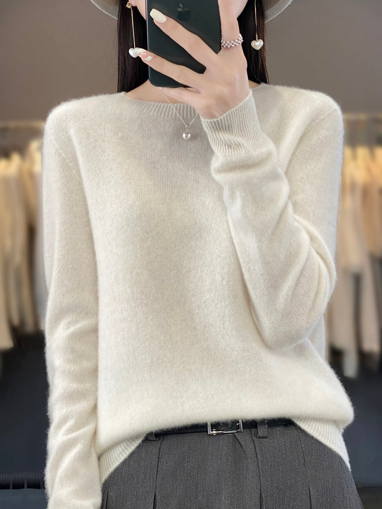 Women's Sweater with Relaxed Fit and Soft Warm Material – Versatile Turquoise Cozy Essential 7