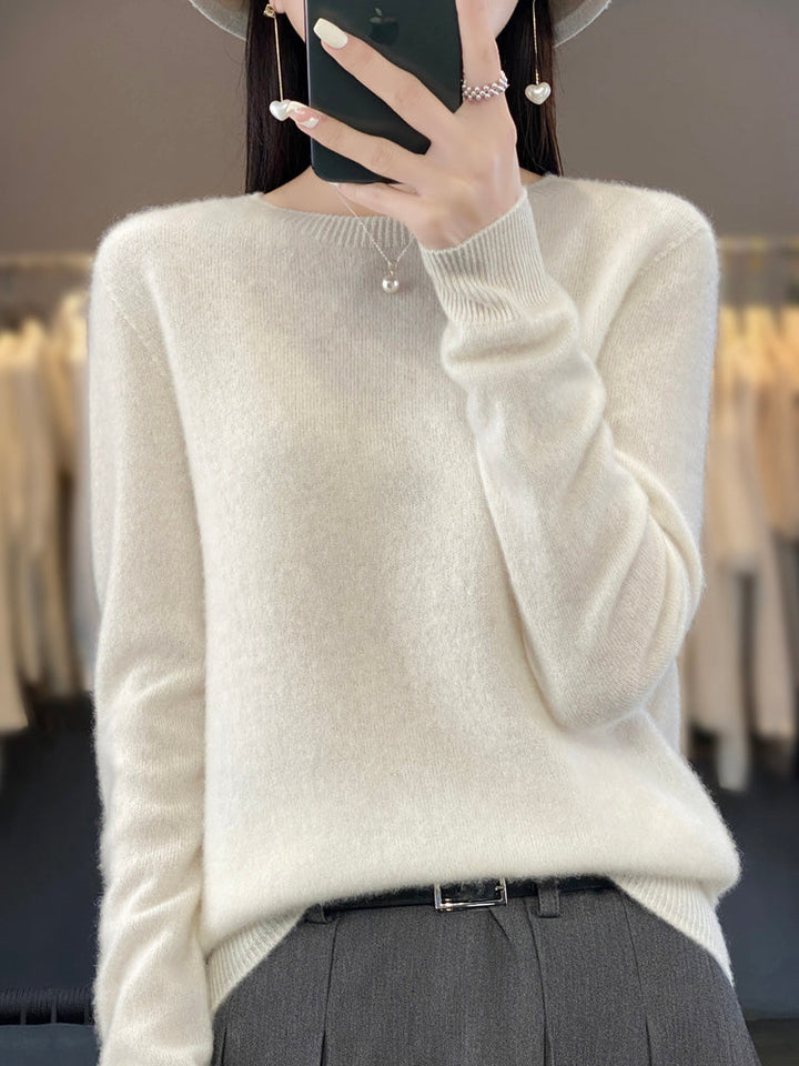 Women's Sweater with Relaxed Fit and Soft Warm Material – Versatile Turquoise Cozy Essential 7